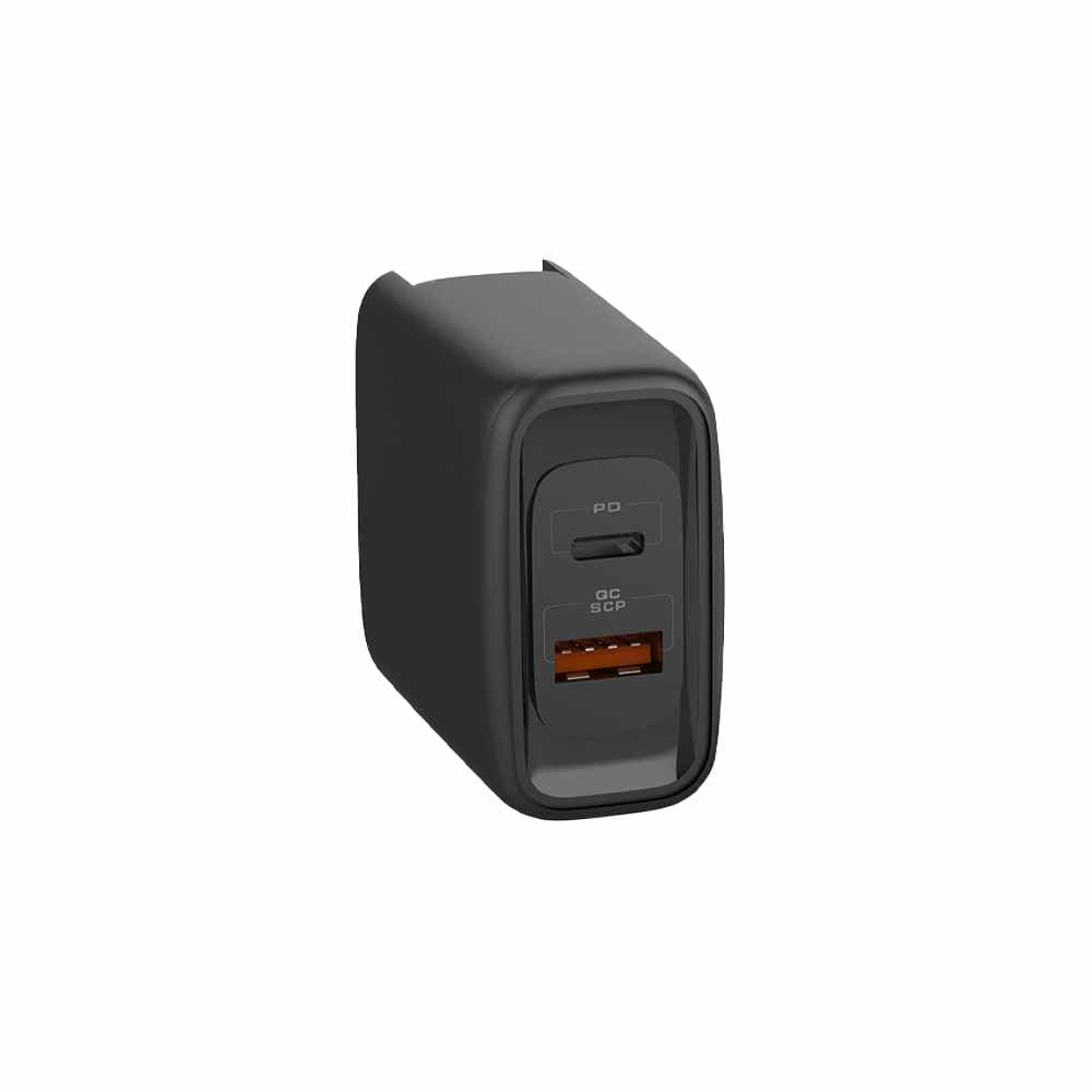 Blu Element Wall Charger Dual USB-C 45W PD and USB-A Black