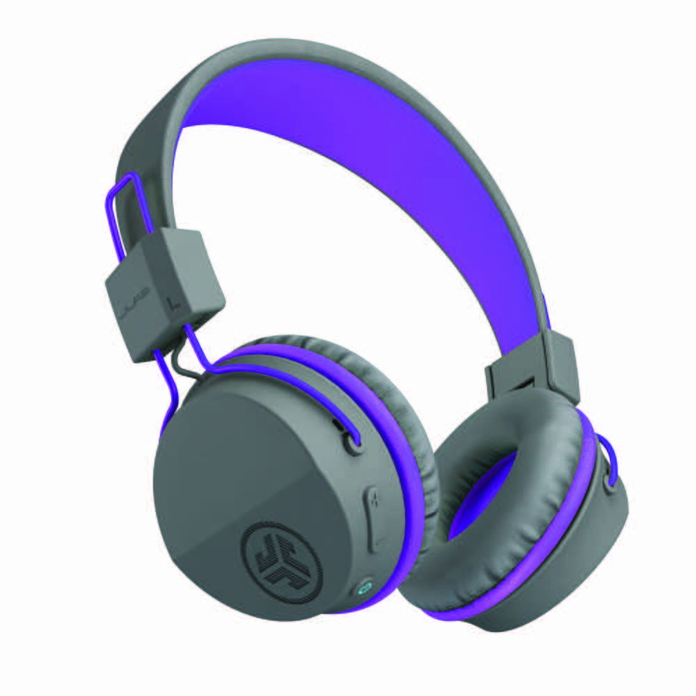 JLab JBuddies Studio Bluetooth Wireless Kids Headphones Grey/Purple