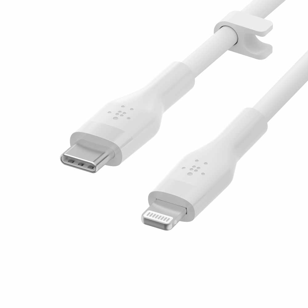 Belkin BoostCharge PRO USB-C Charge/Sync Cable with Lightning Connector 3ft White