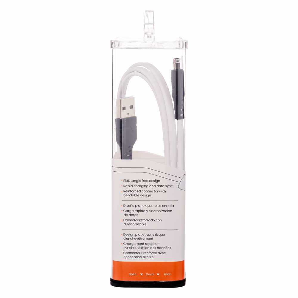 Ventev Charge/Sync Flat Lightning Cable 3.3ft White