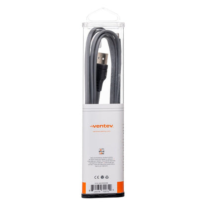 Ventev ChargeSync Flat Lightning Cable 6ft Gray