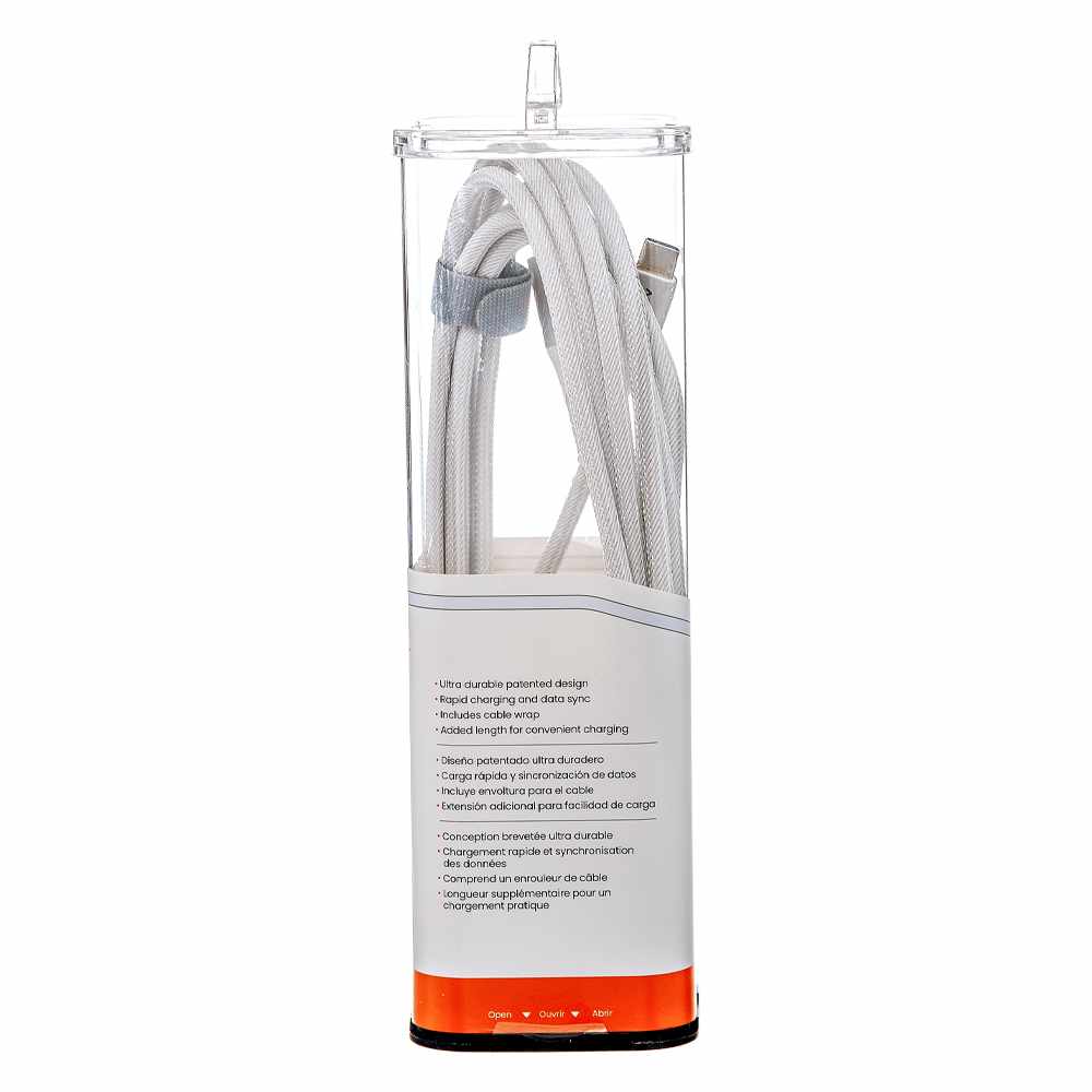 Ventev ChargeSync Alloy USB-C to Lightning Cable 10ft White