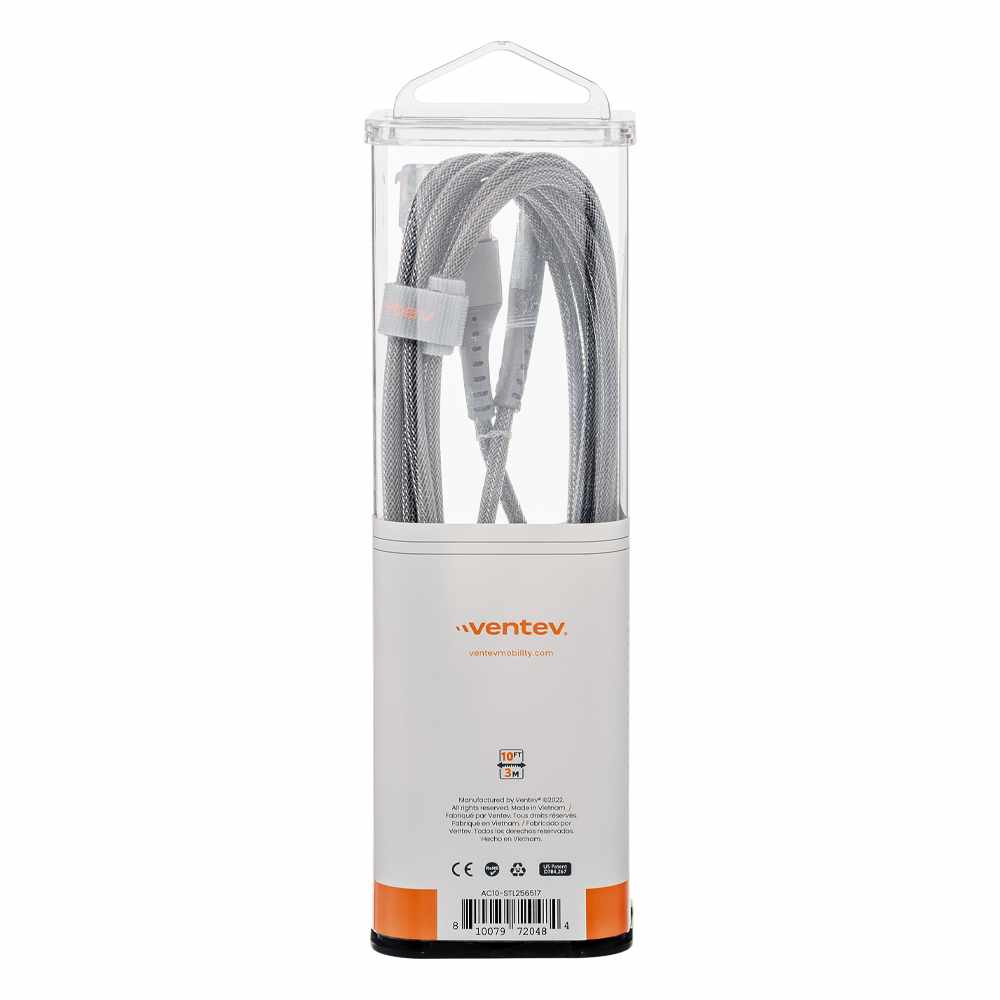 Ventev ChargeSync Alloy Lightning Cable 10ft Steel