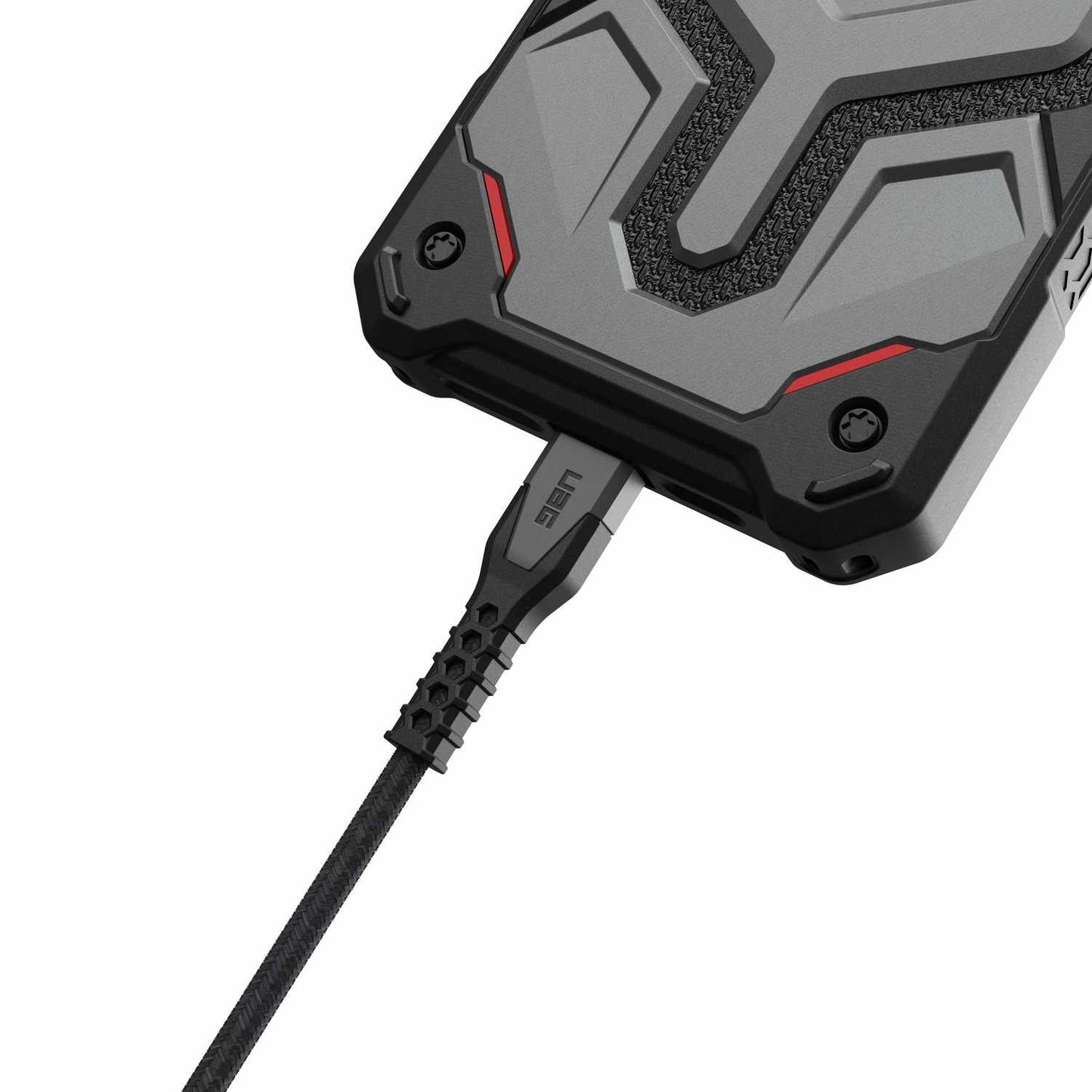 Câble de charge/synchronisation USB-C vers USB-C UAG Rugged Kevlar Core 1,5 m Noir/Gris