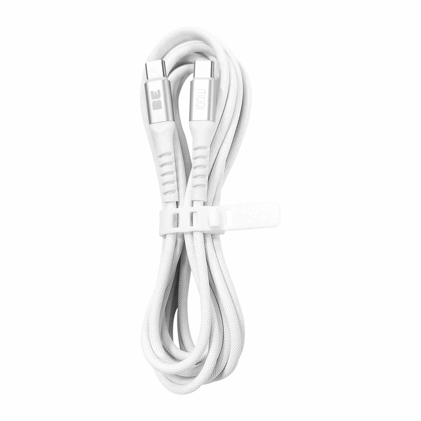 Blu Element Braided Charge/Sync USB-C to USB-C Cable 6ft 100W White