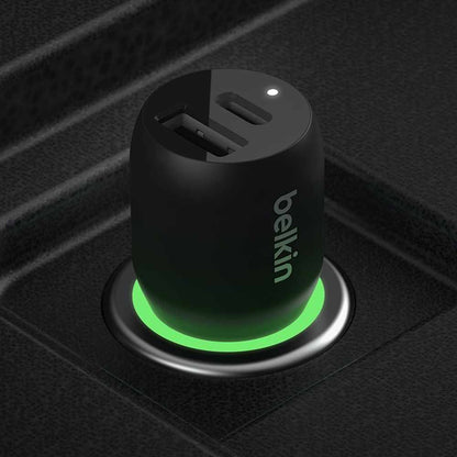 Belkin BoostCharge Car Charger Dual with PPS 37W Black