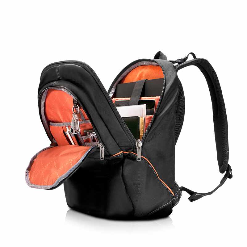 Sac à dos compact pour ordinateur portable Everki Glide jusqu'à 17,3 pouces Noir