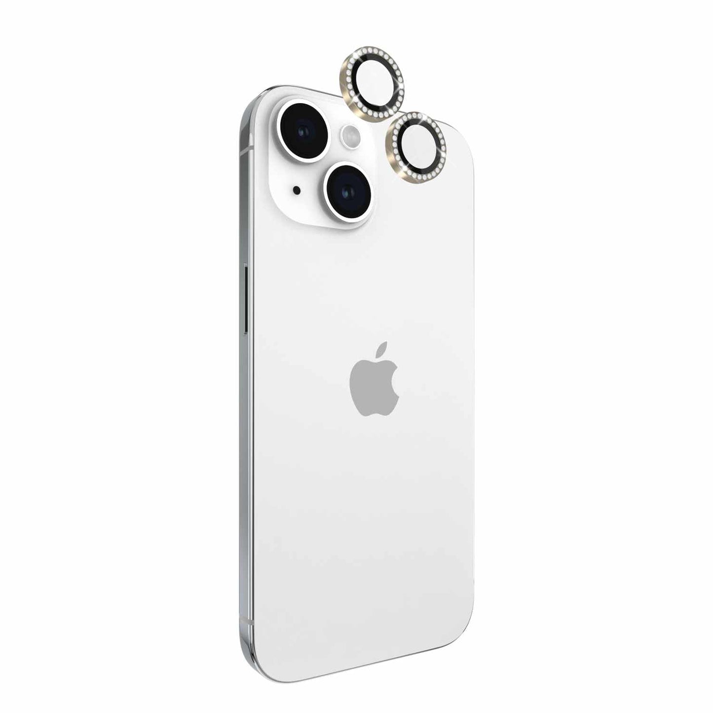 Ensemble de protections d'objectif en aluminium Kate Spade en or pierre pour iPhone 15/15 Plus