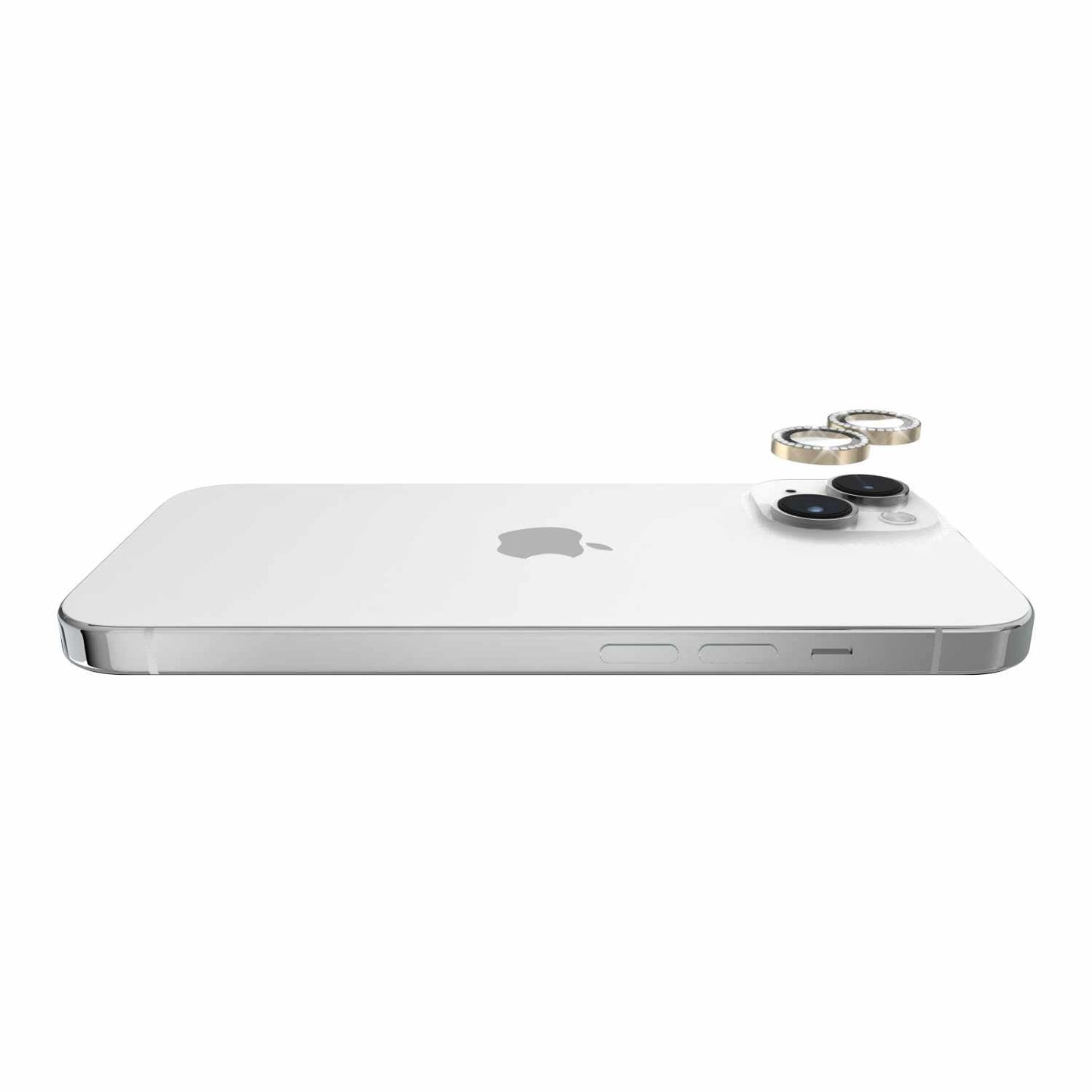 Ensemble de protections d'objectif en aluminium Kate Spade en or pierre pour iPhone 15/15 Plus