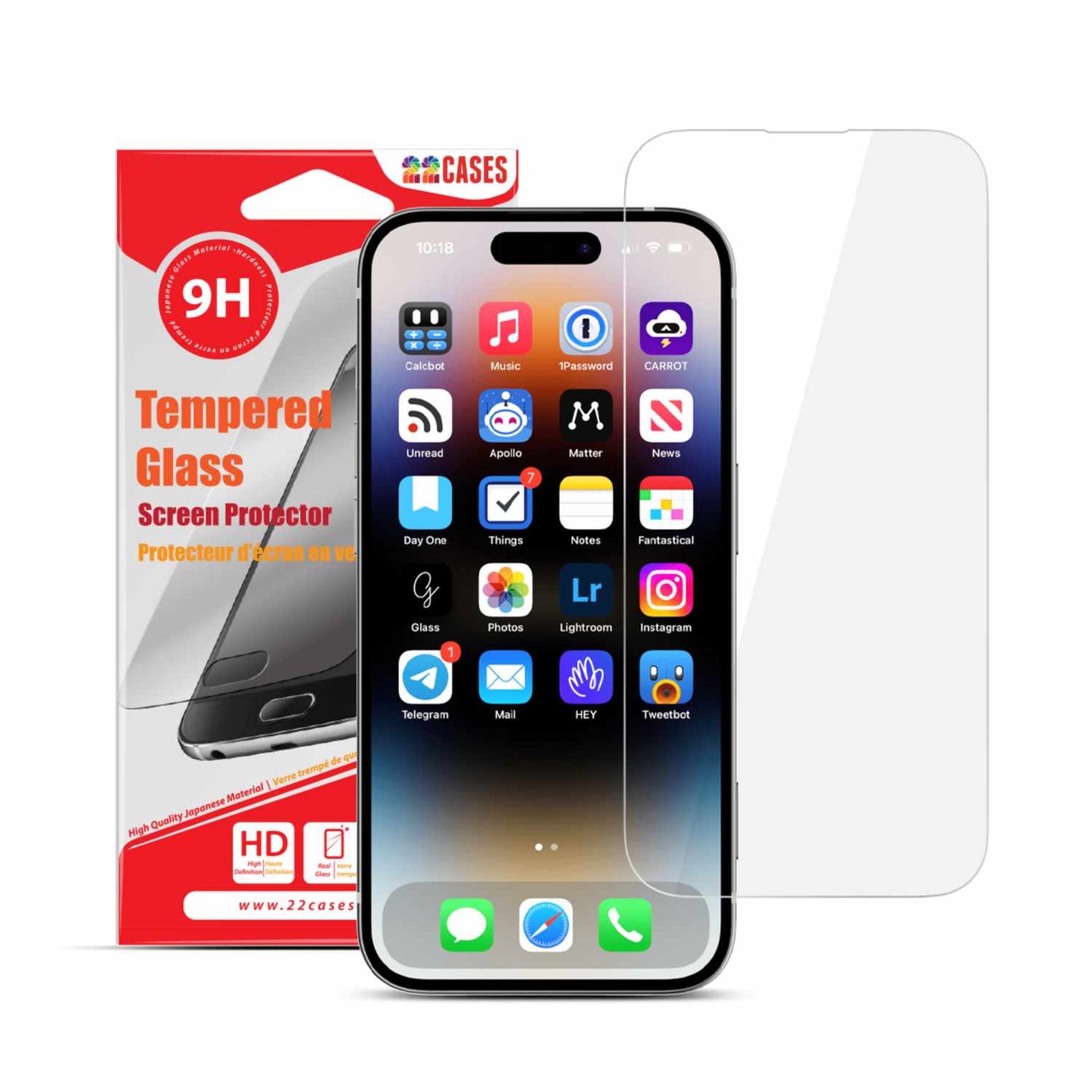 22 cases Tempered Glass Screen Protector for iPhone 16 Pro Max