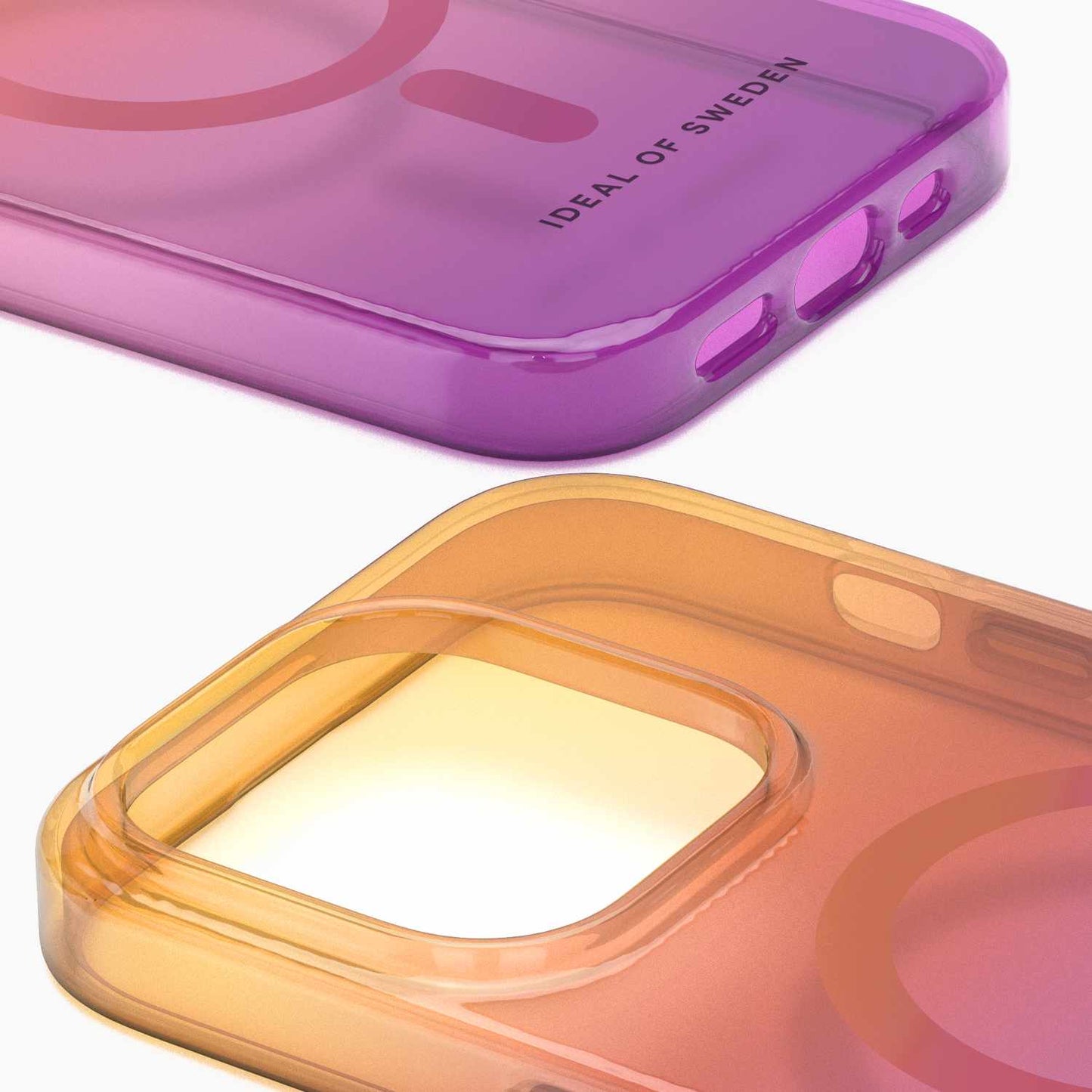 Coque MagSafe transparente Ideal of Sweden dégradé de couleurs vives pour iPhone 14 Pro