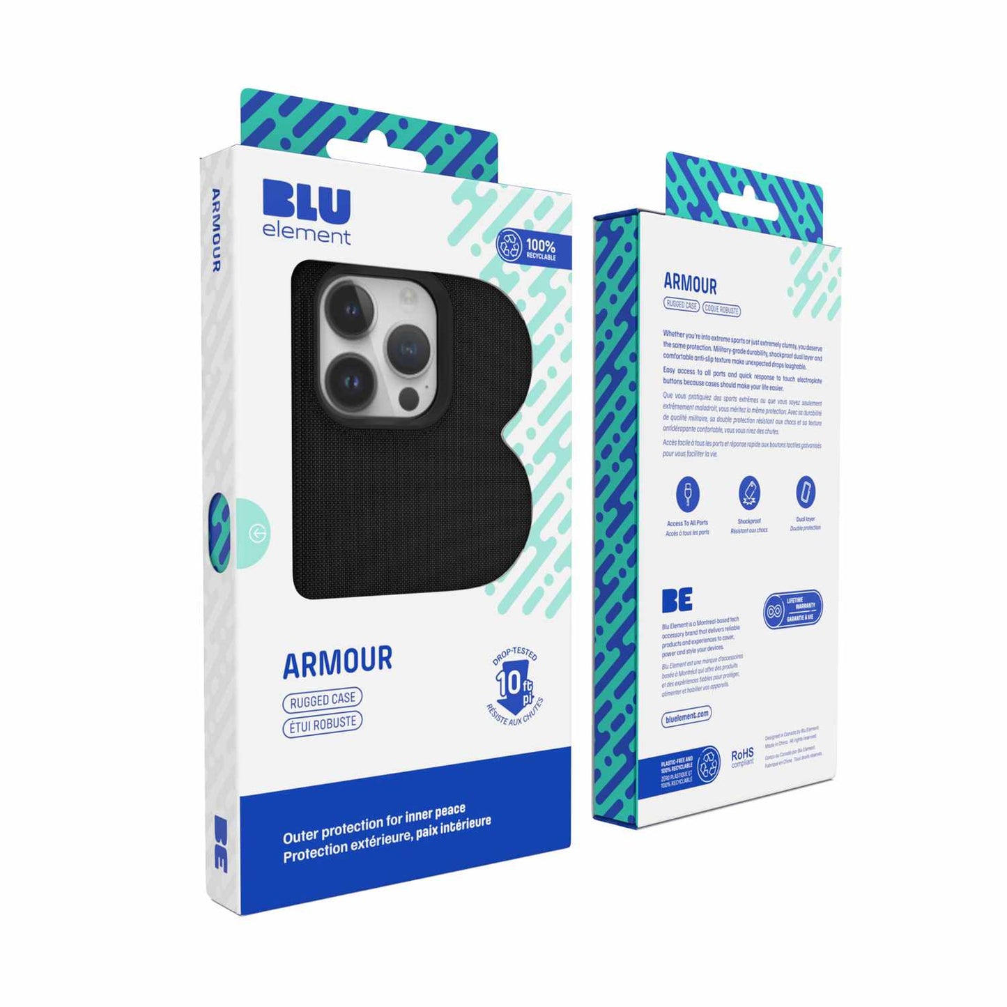 Blu Element Armour Rugged with MagSafe Case Black for iPhone 16e/15/14/13