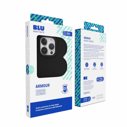 Blu Element Armour Rugged with MagSafe Case Black for iPhone 15 Pro