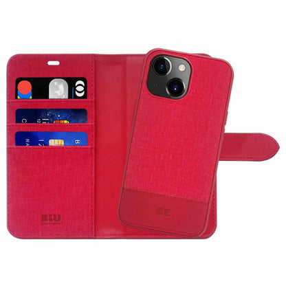 Blu Element Folio 2 in 1 Case Dark Red for iPhone 15/14/13