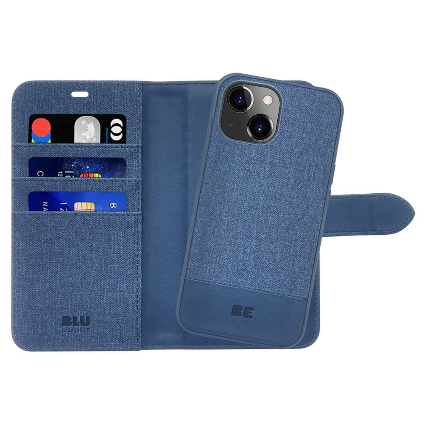 Étui Folio 2 en 1 Blu Element avec MagSafe Lazuli Blue pour iPhone 15/14/13