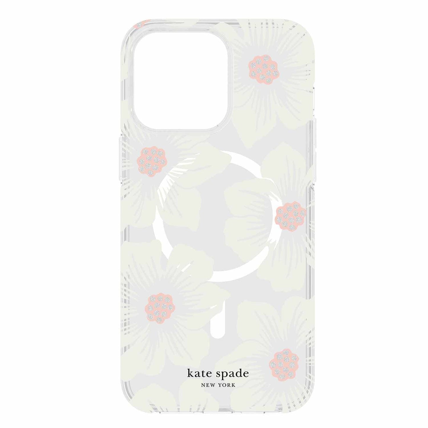 Coque de protection MagSafe de Kate Spade à motif floral Hollyhock pour iPhone 15 Pro Max