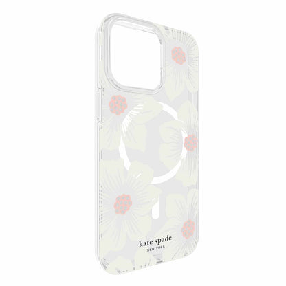 Coque de protection MagSafe de Kate Spade à motif floral Hollyhock pour iPhone 15 Pro Max