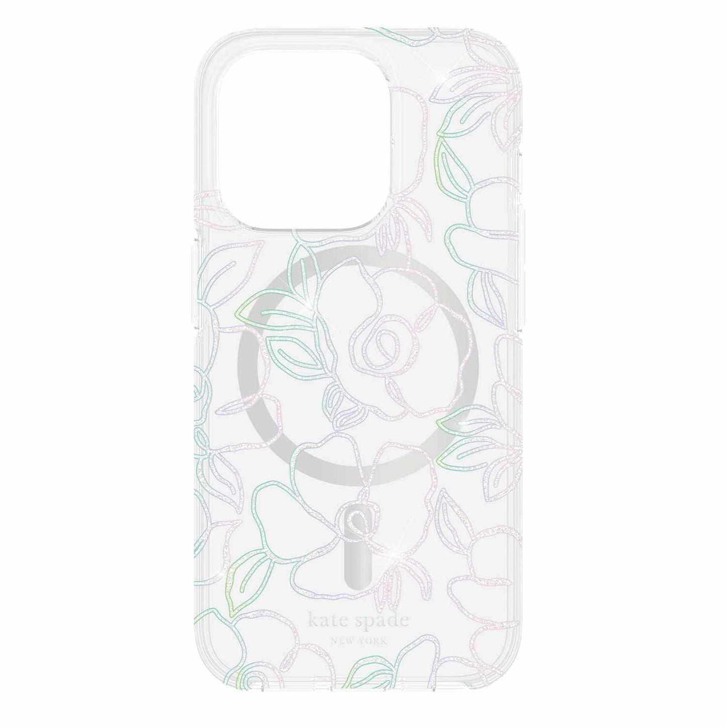 Kate Spade Protective MagSafe Case Modern Floral Glitter for iPhone 15 Pro