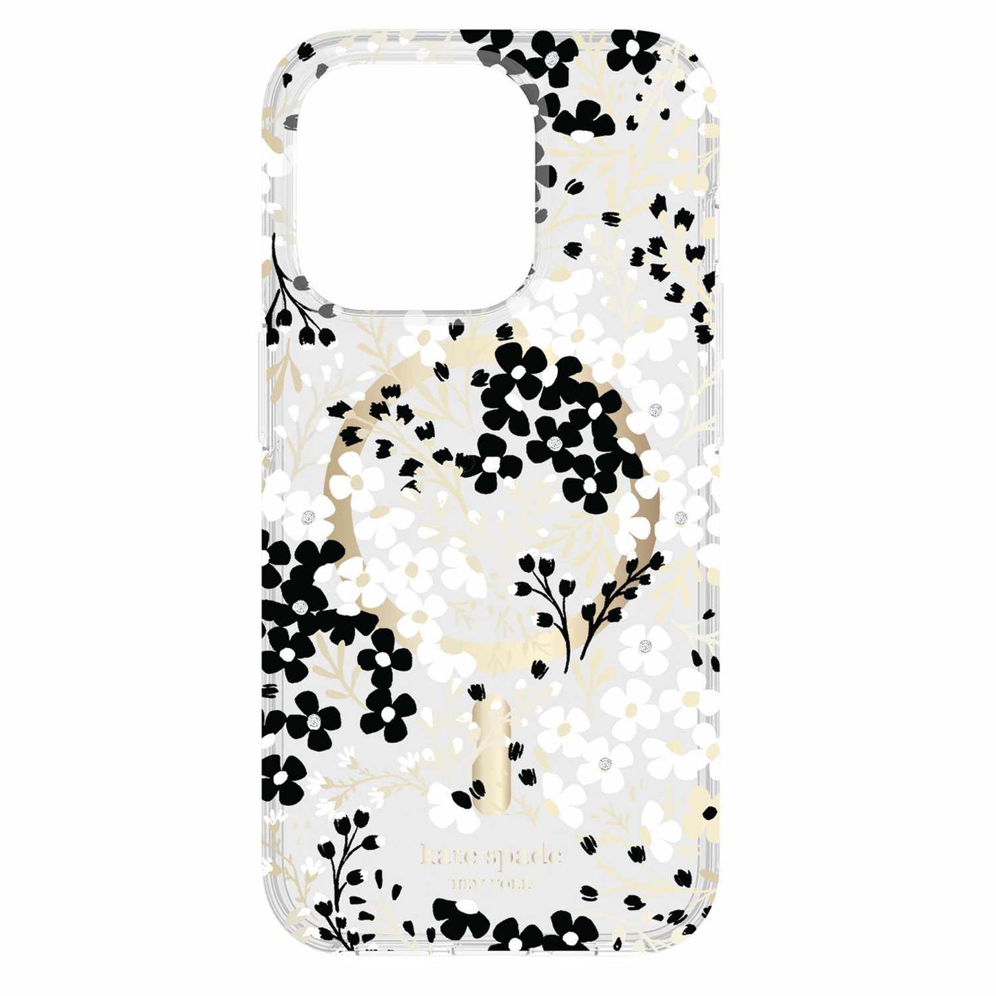 Coque de protection MagSafe de Kate Spade pour iPhone 15 Pro à motifs floraux multicolores