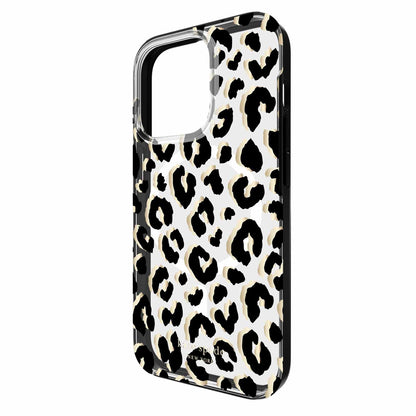 Étui de protection MagSafe Kate Spade City Leopard noir pour iPhone 15 Pro