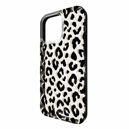 Étui de protection MagSafe Kate Spade City Leopard noir pour iPhone 15 Pro Max