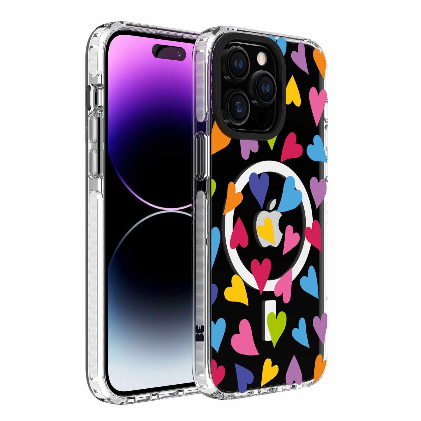 Blu Element Chromatic Print MagSafe Case Brights Hearts for iPhone 15 Pro