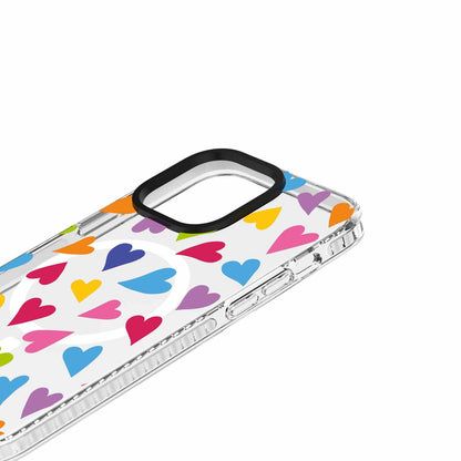 Blu Element Chromatic Print MagSafe Case Brights Hearts for iPhone 15 Pro