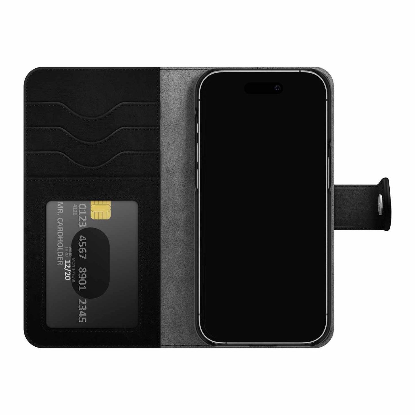 Portefeuille magnétique Ideal of Sweden+ Noir pour iPhone 15 Pro Max