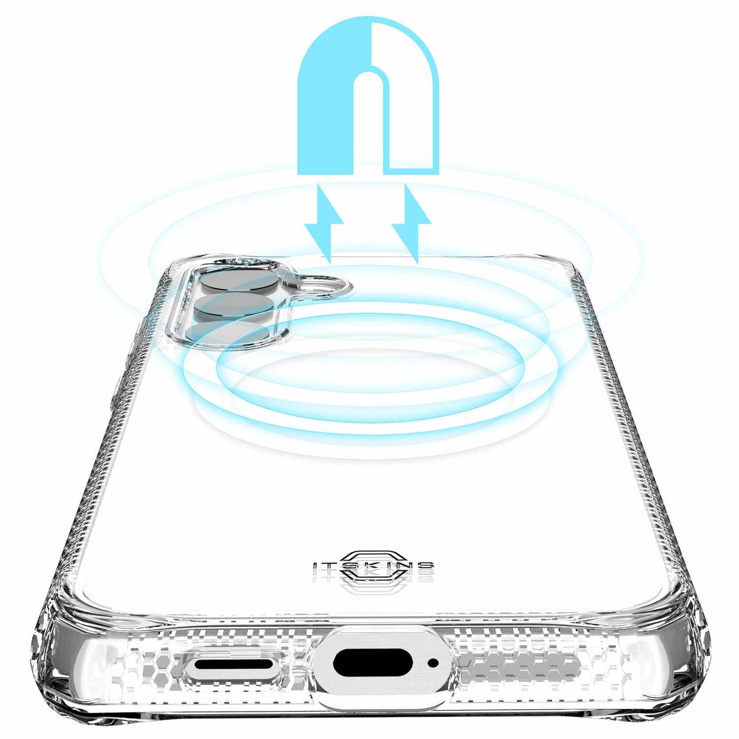 ITSKINS Hybrid_R Clear Case Compatible w/MagSafe for Samsung Galaxy S24