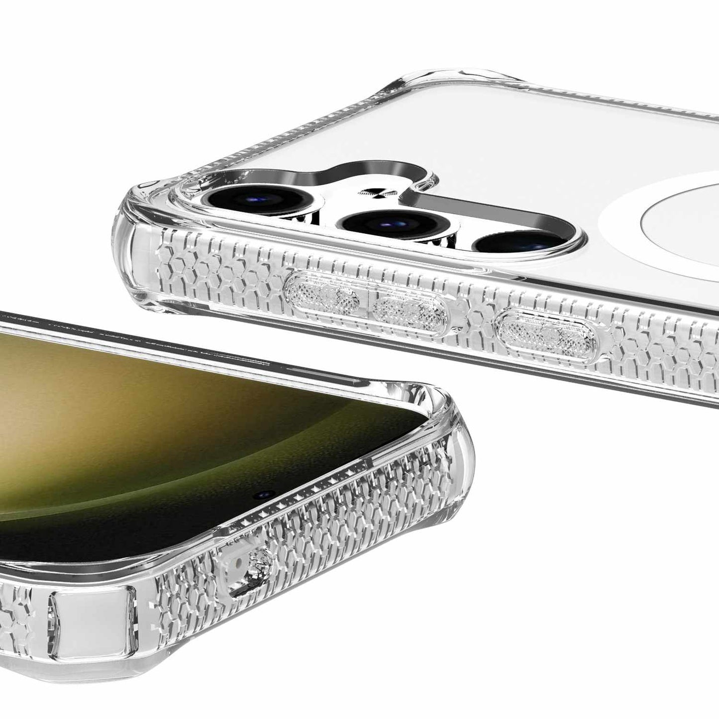 ITSKINS Hybrid_R Clear Case Compatible w/MagSafe for Samsung Galaxy S24