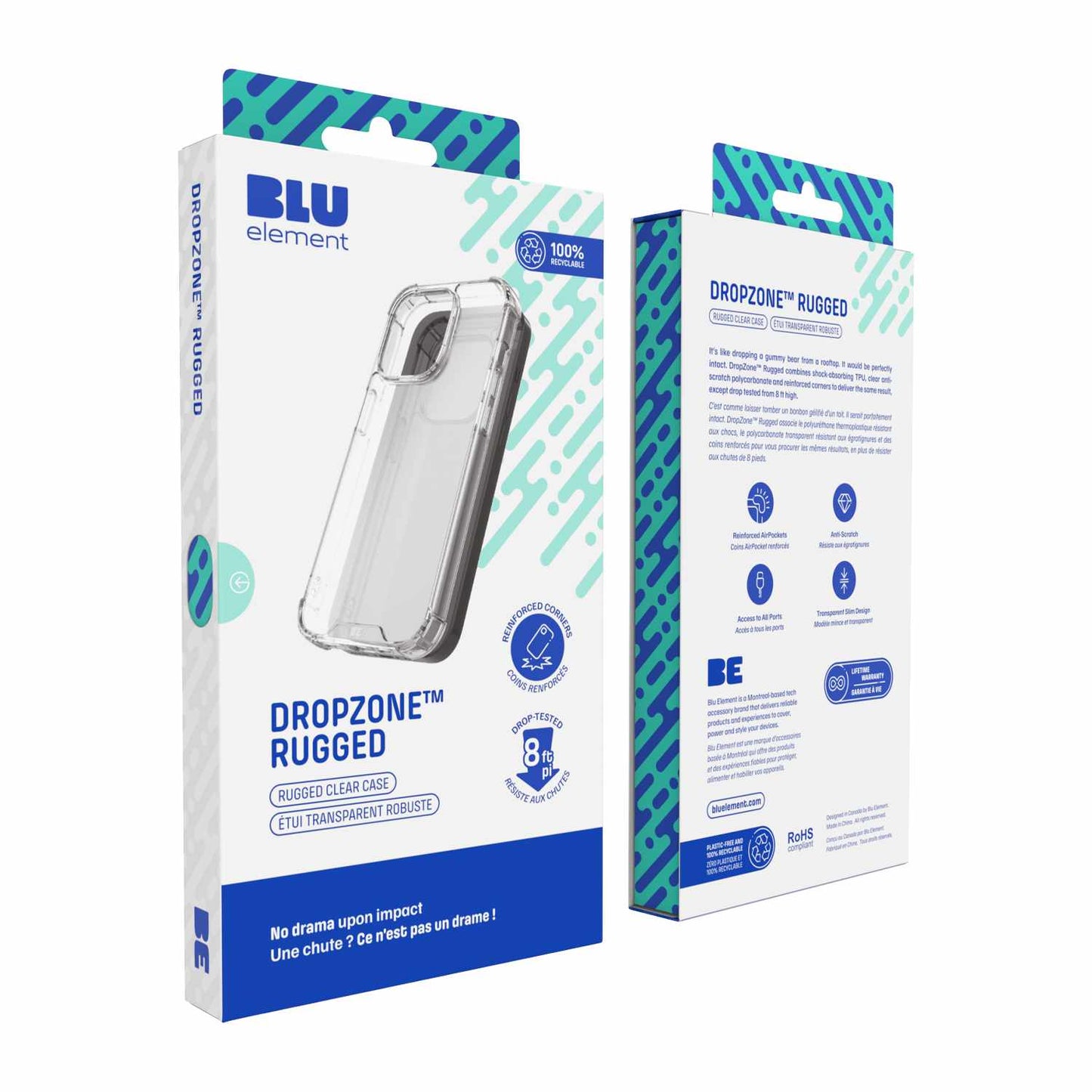 Blu Element DropZone Rugged Case Clear for iPhone 16