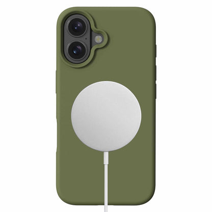 Coque en silicone Blu Element avec MagSafe Olive pour iPhone 16