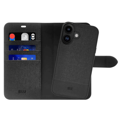 Étui Folio 2 en 1 Blu Element Noir pour iPhone 16