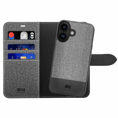 Blu Element Folio 2 in 1 Case Grey for iPhone 16