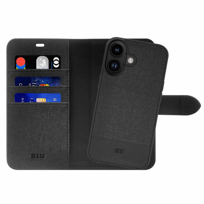 Étui Folio 2 en 1 Blu Element avec MagSafe Noir pour iPhone 16