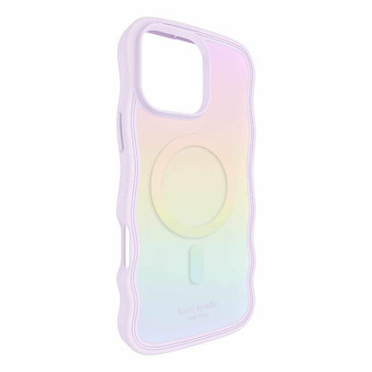 Coque ondulée Kate Spade avec MagSafe Opal Iridescent pour iPhone 16 Pro Max