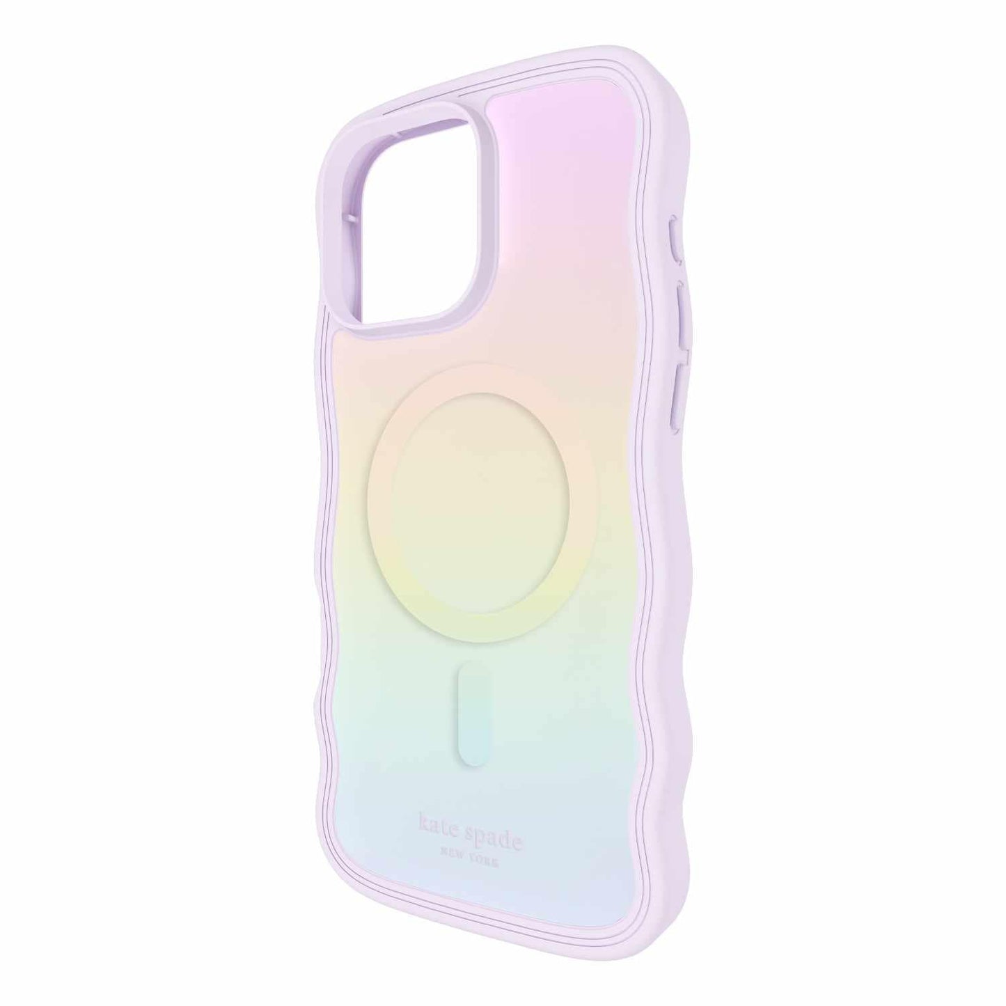 Coque ondulée Kate Spade avec MagSafe Opal Iridescent pour iPhone 16 Pro Max