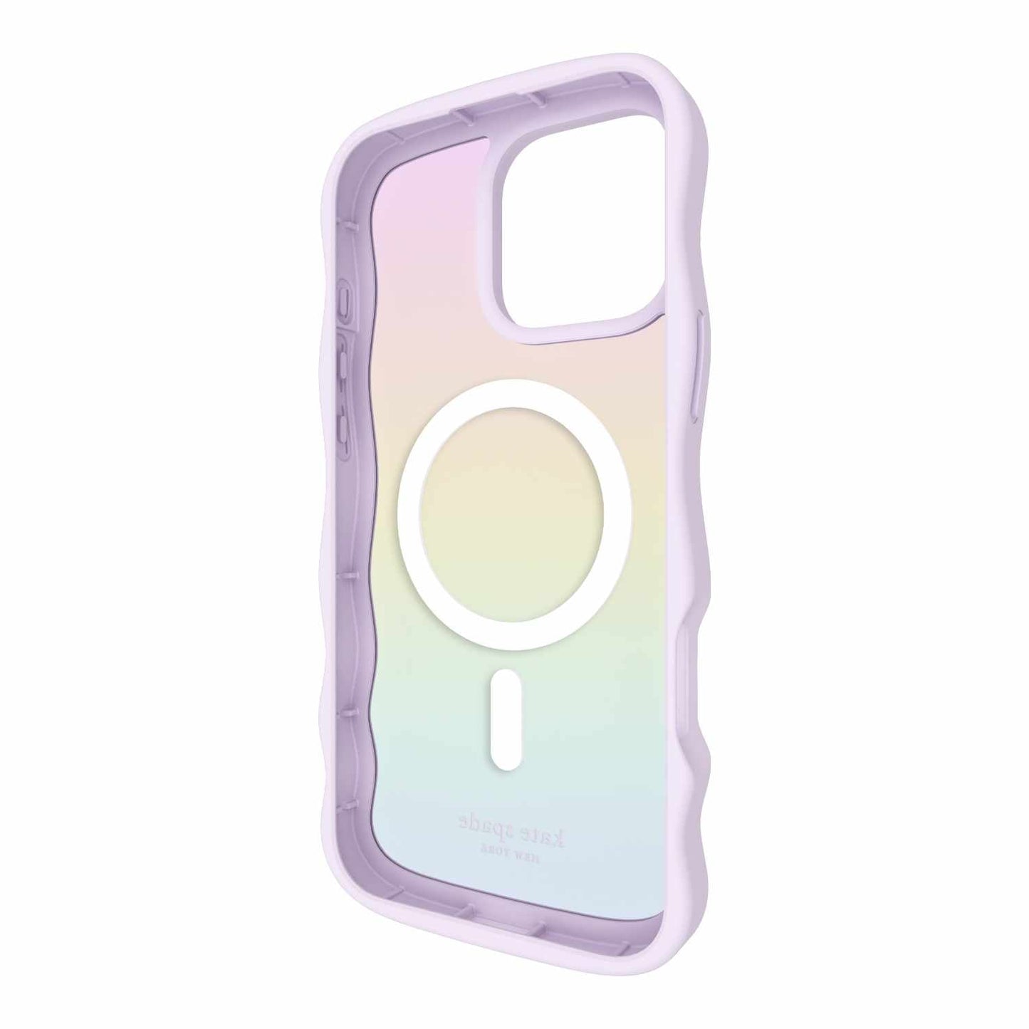 Coque ondulée Kate Spade avec MagSafe Opal Iridescent pour iPhone 16 Pro Max