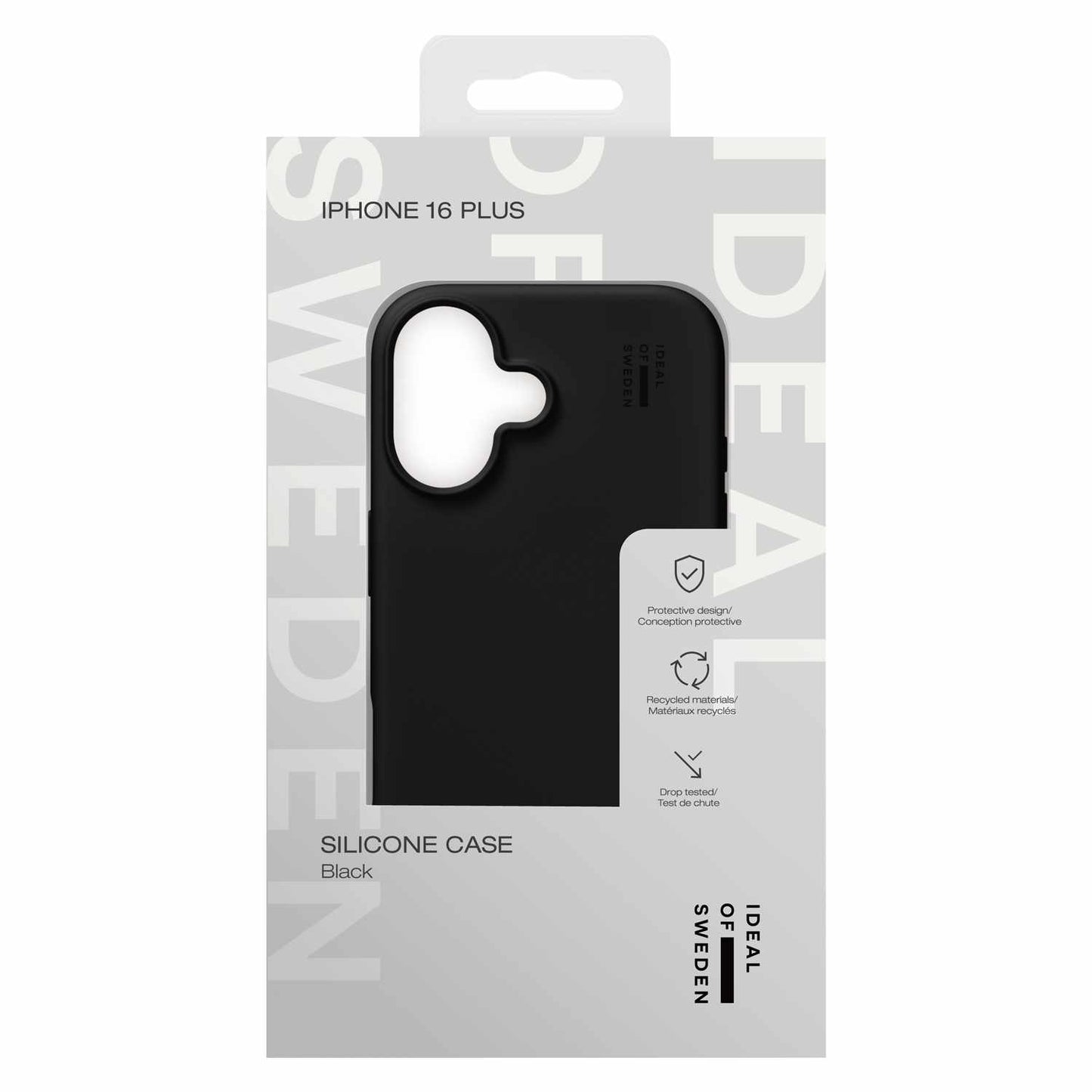 Coque en silicone MagSafe noire pour iPhone 16 Plus de Ideal of Sweden