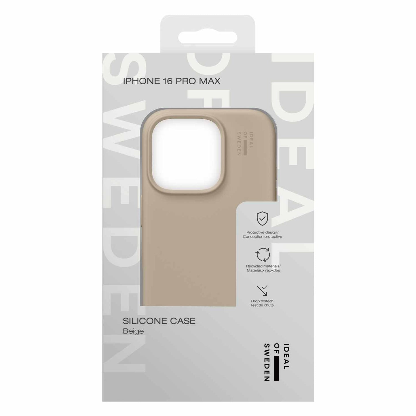 Coque en silicone MagSafe beige Ideal of Sweden pour iPhone 16 Pro Max