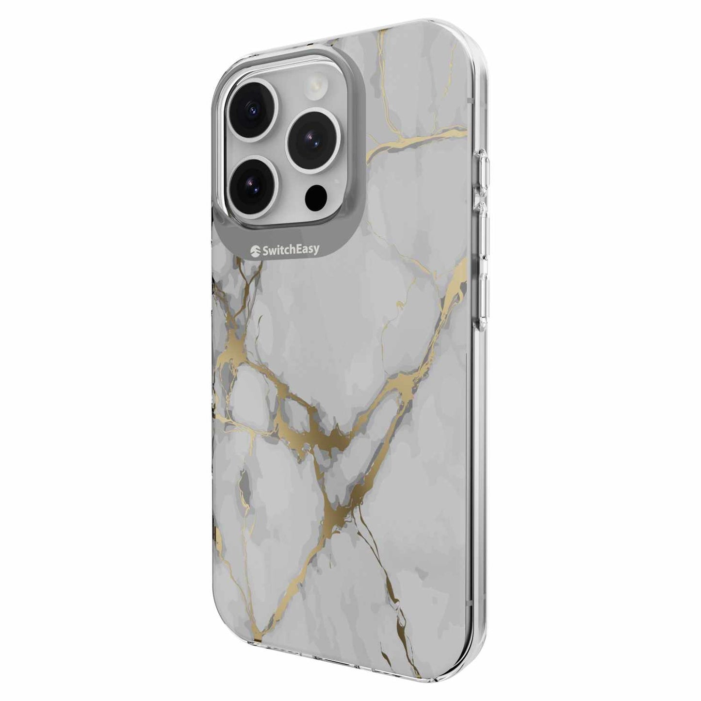 Coque SwitchEasy Artist 3D Marbre Blanc pour iPhone 16 Pro