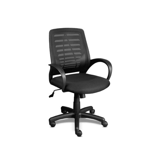 Xtech Office Chair AeroChair Executive Mesh Back Lumbar Armrests Adjustable Height Wheels Black