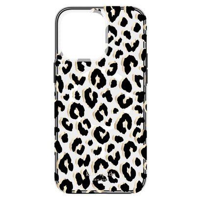 Étui de protection MagSafe Kate Spade City Leopard noir pour iPhone 15 Pro Max