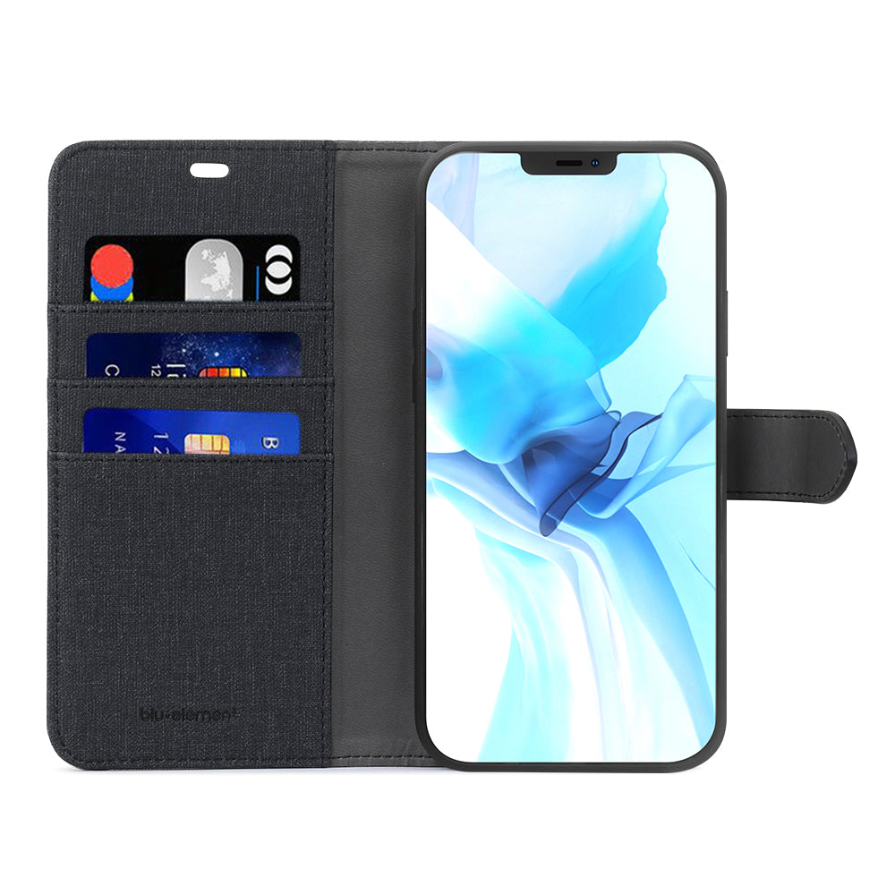 Étui Folio 2 en 1 Blu Element Noir/Noir pour iPhone 12/12 Pro