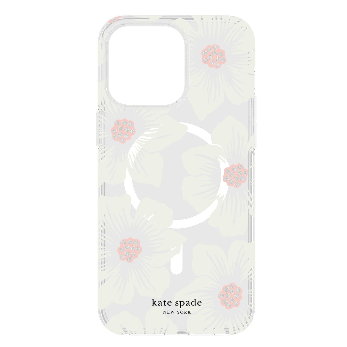 Coque de protection MagSafe de Kate Spade à motif floral Hollyhock pour iPhone 15 Pro Max