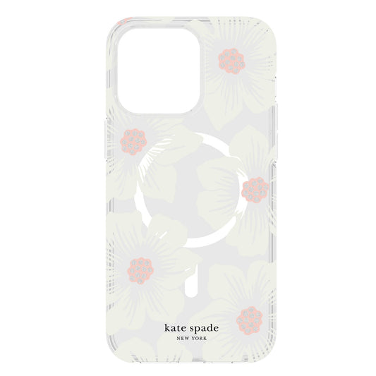 Coque de protection MagSafe de Kate Spade à motif floral Hollyhock pour iPhone 15 Pro Max