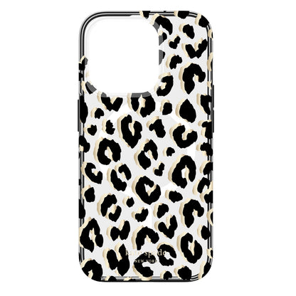 Étui de protection MagSafe Kate Spade City Leopard noir pour iPhone 15 Pro