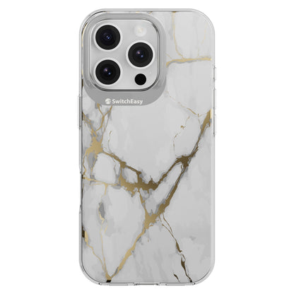 Coque SwitchEasy Artist 3D Marbre Blanc pour iPhone 16 Pro