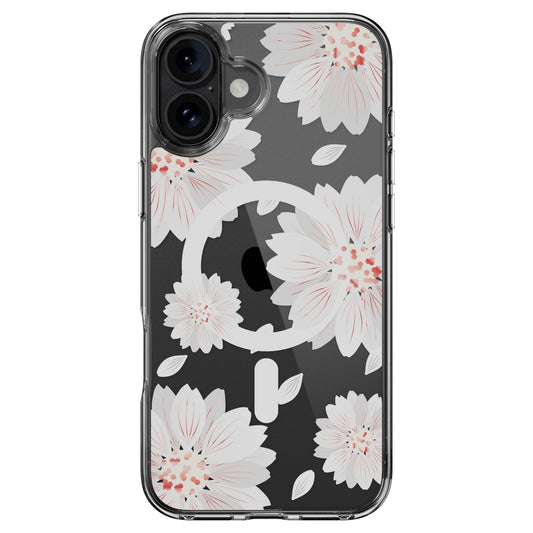 SwitchEasy Style MagSafe Case White Flower for iPhone 16 Plus