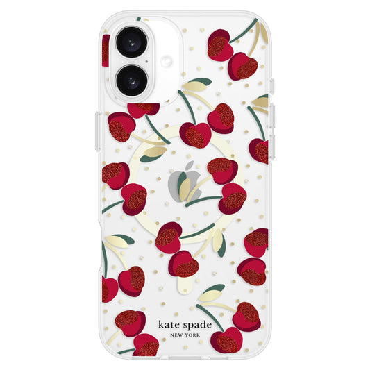 Coque de protection Kate Spade avec MagSafe Cherry Dot pour iPhone 16 Plus